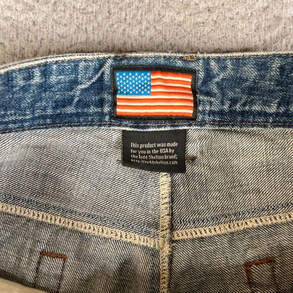 Todd Shelton Selvedge Jeans Mens 29 x 28  Blue Denim YKK Zipper Tapered Made USA - Picture 9 of 16